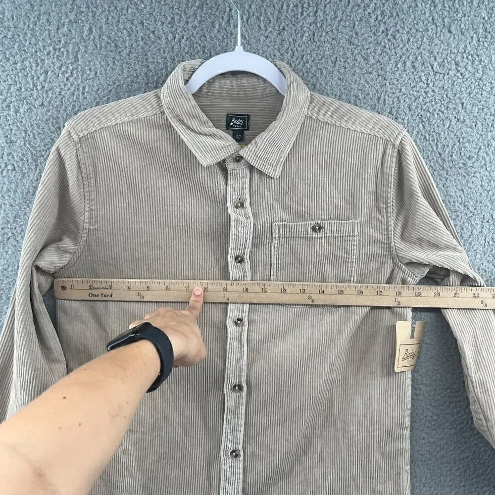 NWT Stitchfix Bixby Nomad Button-down Corduroy Shacket size 12-14 girls Tan